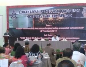 HKBP DISTRIK XIX BEKASI MENGGELAR LOKAKARYA UNTUK TINGKATKAN KUALITAS PELAYANAN MARTURIA